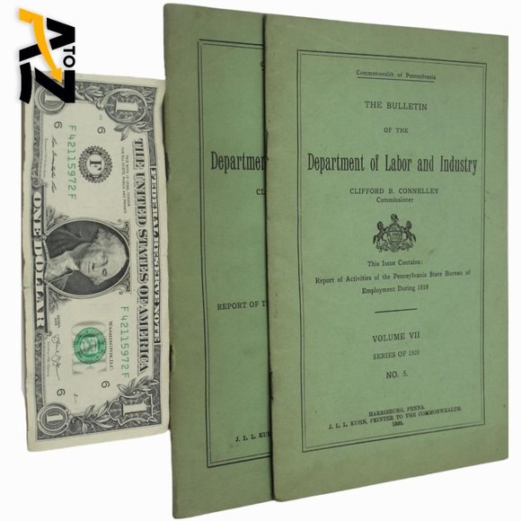 Vtg Bulletin Department of Labor & Industry 1920 No. 5 & 6 Pennsylvania Volume 7 - Picture 12 of 12